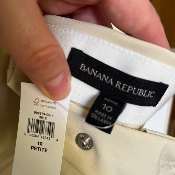 Banana Republic Petite Sloan Slim Pants – Cream/Ivory – Size 10P - Picture 4 of 7